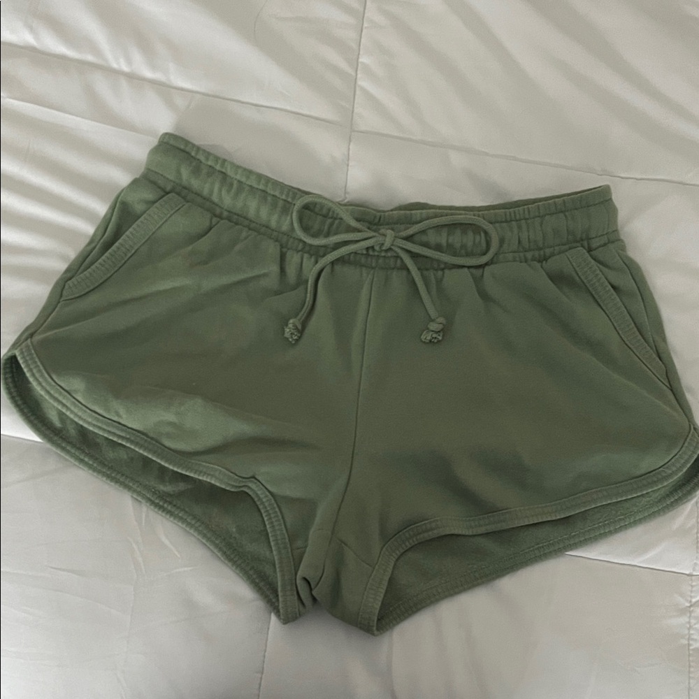 Aeropostale Olive Women's Athletic Shorts